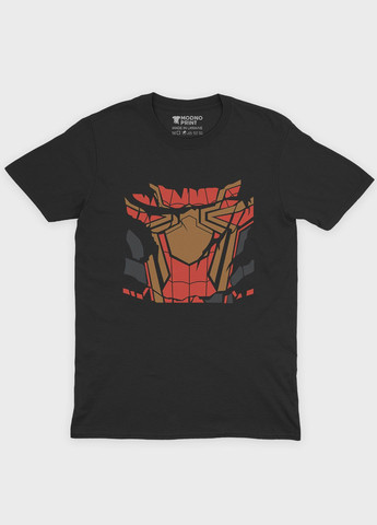 Черная мужская футболка с принтом супергероя - человек-паук (ts001-1-bl-006-014-087) Modno