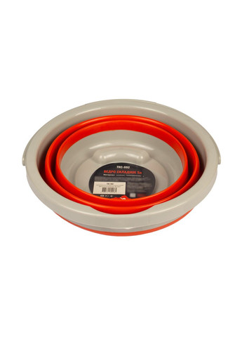 Ведро складное силиконовое 5л, Оранжевый Tramp (366220872)