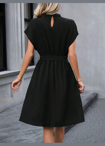 Черное праздничный, повседневный, кэжуал женское черное платье No Brand однотонное