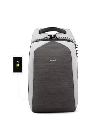 Рюкзак для путешествий мужской с отделом для ноутбука с кодовым замком T-B3361 15.6 дюймов Grey Tigernu (301871642)