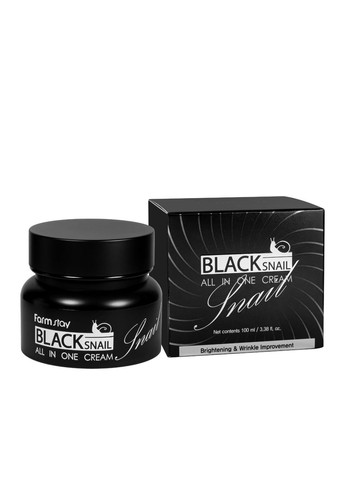 FarmStay Омолаживающий крем для лица Black Snail All In One100 мл — Крем, Южная Корея (302727974)