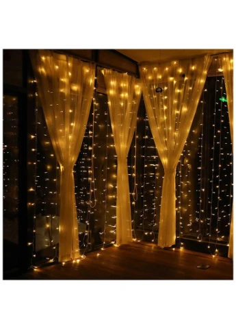 Гірлянда Штора завіса 3 x 3 м 300 LED USB теплий колір (CW-GW-300L33U) Colorway (391019924)
