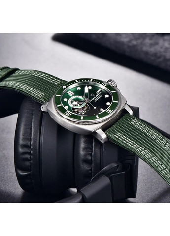 Часы механические с автоподзаводом серебристые спортивные для мужчин водонепроницаемые 200м ProDobro (367266340)