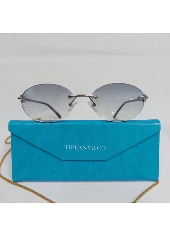 Жіночі сонцезахисні окуляри без оправи овальної форми в стилі "Tiffany" UV400 No Brand (401293685)