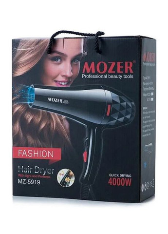 Мощный электрический бытовой фен MZ 5919 с концентратором для сушки и укладки волос Mozer (297332139)