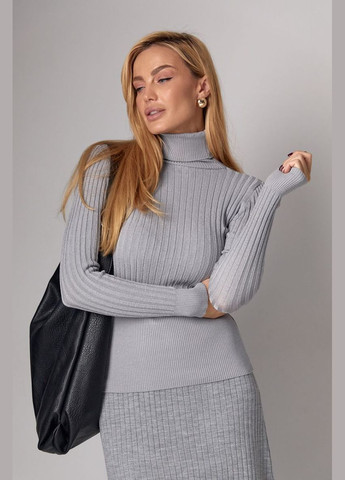 В'язана жіноча водолазка в рубчик 1455 Lurex (315810157)