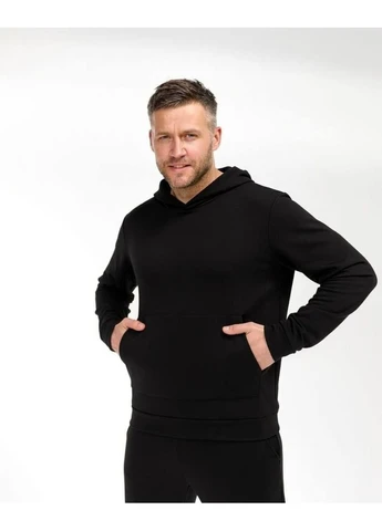 Чорний демісезонний спортивний костюм (худі та штани) — заміри в описі. брючний Vione