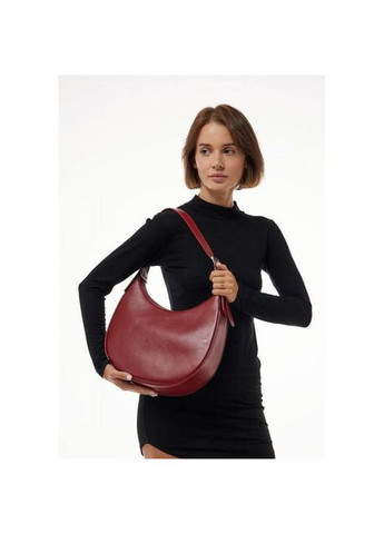 Сумка хобо через плече жіноча із натуральної шкіри середня Бордовий 39286 The Wings (352192127)