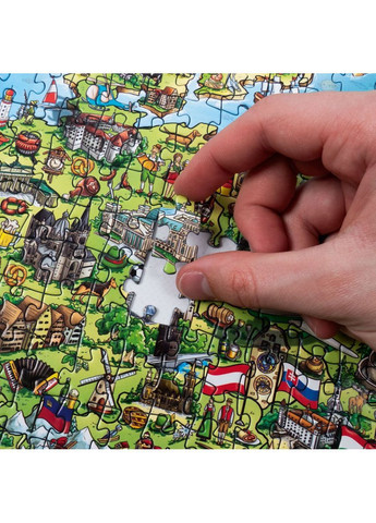 Пазлы De.tail. Карта Европы. 1000 деталей DT1000-16 – творческая игра для всей семьи Vladi toys (366861737)