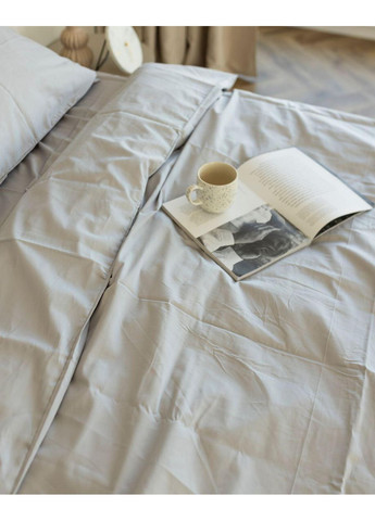 Постельное белье Светло-серый, сатин PREMIUM Полуторный размер, наволочки 50/70 No Brand (364218514)