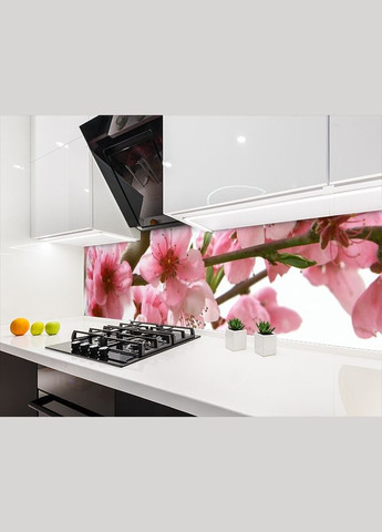 Панель на кухонный фартук под стекло сакура ветка, с двухсторонним скотчем 62 х 305 см, 1,2 мм Декоинт (278289120)