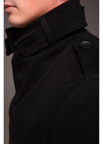 Черное демисезонное Пальто мужское кашемировое на подкладке. Осень весна No Brand