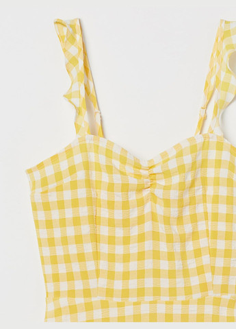 Комбинированное повседневный платье H&M в клетку