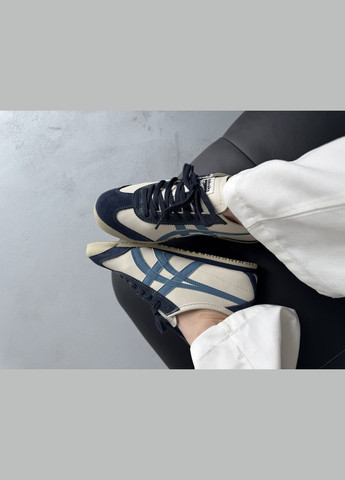 Кроссовки женские Asics Onitsuka Tiger Mexico Beige Blue | Асикс Онитсука Тайгер бежевые No Brand бежевые демисезоны (342717929)