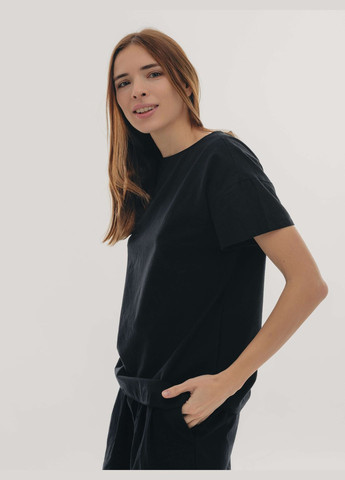 Чорна піжама жіноча з шортами black xs Leglo