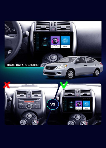Штатная магнитола 9" для Nissan Versa II 2012-2014 1/16Gb/ Wi-Fi Optima Ниссан 8 шт. Lesko (336197767)