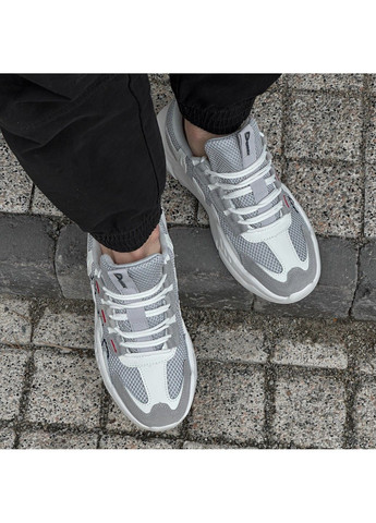 Белые демисезонные кроссовки мужские белые с сетчатыми вставками Stilli