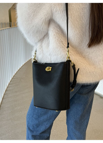 Женская сумка Willow Soft Bucket Bag Black Gold No Brand (355342232)