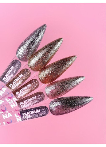 Lunamoon Блискітки для нігтів Platinum Gel №04 5ml Luna (372688731)
