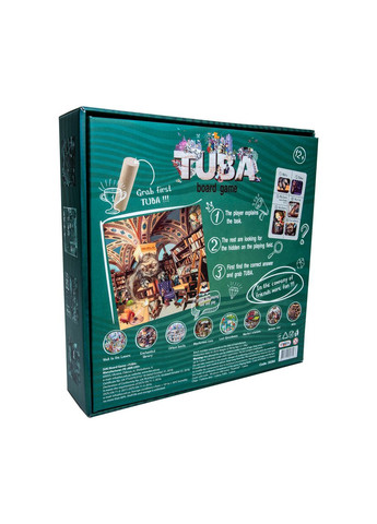 Настільна гра для дітей 12+ розважальна англійською мовою дерев'яна з тубою Strateg (362433433)