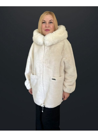 Женская шубка из эко меха с капюшоном и съемной опушкой Value Plus (358655611)