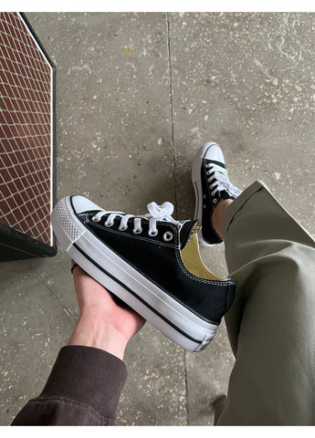 КЕДИ ЖІНОЧІ CONVERSE CHUCK TAYLOR ALL STAR PLATFORM BLACK / WHITE КОНВЕРС No Brand чорні демісезони (369391496)