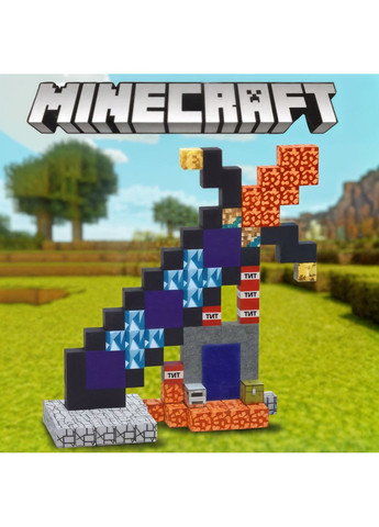 Конструктор майнкрафт меч магнитный кубики конструкторы Magnetic Cube 128 деталей для детей minecraft No Brand (358930668)