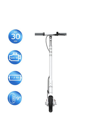 Электросамокат White 9", 300(600)W, 7.8Ah, 30km, 25km\h, 20%, NFC, App, 15kg (ES10-W) OKAI ES10-NEON Lite (372686726)