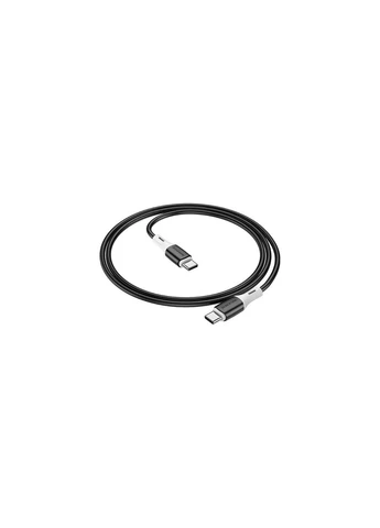 Дата кабель (ek19943) Borofone USB-C to USB-C 1.0m 3A 60W silicone black (391781637)
