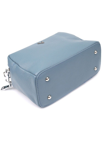 Сумка тоут через плечо женская из натуральной кожи средняя Голубой 38205 Vintage (355245236)