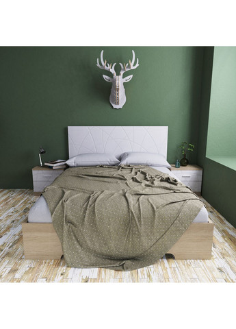 Ліжко 1,6 Loretto 1670x1100x2044 Дуб сонома + Білий супермат (107070601) Art In Head (337309093)