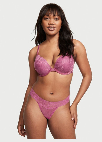 Рожевий бюстгальтер sexy tee fleur noir lace push-up bra 75d Victoria's Secret з кісточками