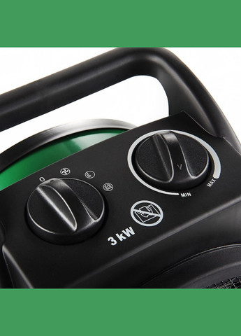 Тепловентилятор керамічний 3000 Вт EFH-30 (899503) чорно-зелений Apro (349819425)