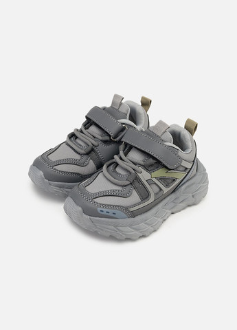 Серые демисезонные кроссовки для мальчика цвет серый cb-00259663 Kimboo