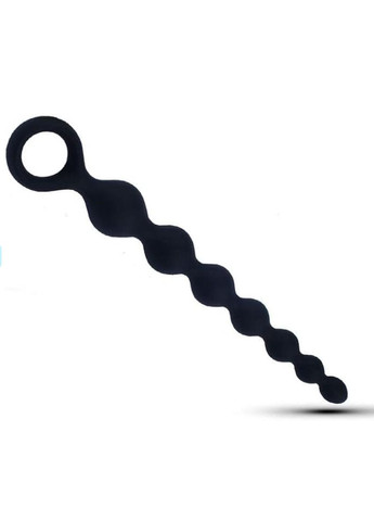 Анальные бусы черного цвета Soft Touch (301425173)