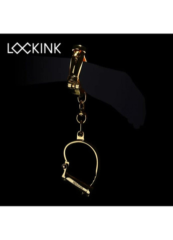 Наручники с короткой цепочкой, металлические, золотые Lockink (284120308)