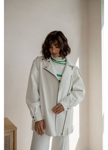 Белая демисезонная куртка pilot удлиненная, цвет белый milirud