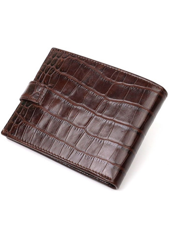 Мужской фактурный горизонтальный кошелек из натуральной кожи с тиснением под крокодила 22043 Bond (329197574)