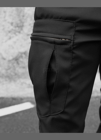 Зимові брюки карго тактичні oftshell Ешелон чорні BEZET (257294410)