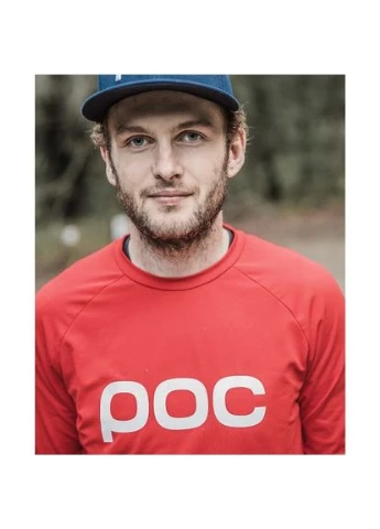 Червона велоджерсі essential enduro jersey POC