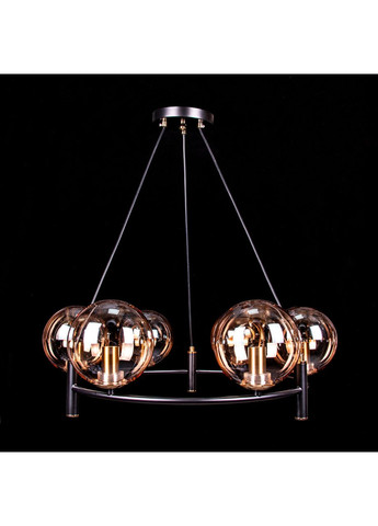 Підвісна люстра в стилі лофт на 6 лампочок 2880/6 BK/BK+copper No Brand (352230053)