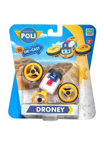 Металлическая коллекционная машинка Робокар Дрони DIE CAST, MRT-0612 Robocar Poli (324110253)