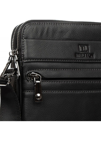 Чоловіча шкіряна сумка через плече 1670-3 black Bretton (291682879)
