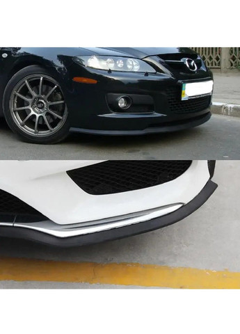 Молдинг губа гумова на бампер автомобіля машини універсальна для захисту кузова 250х6 см (476775-Prob) Чорна Unbranded (290840526)