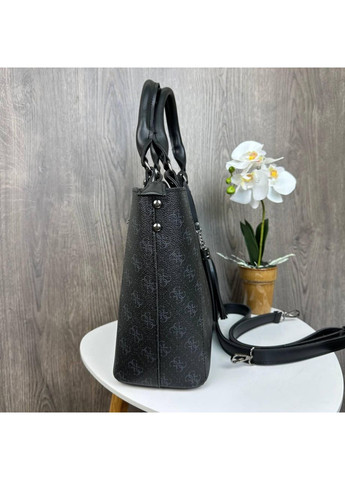 Женская сумка черная с брелком венчиком экокожа для повседневного использования сумка на плечо ProDobro (363259069)