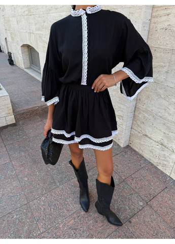 Чорна повсякденний сукня жіноча Гермес однотонна