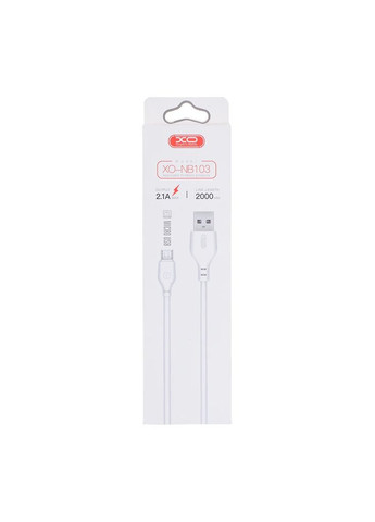 Дата кабеля (m481542) XO USB 2.0 AM to Micro 5P 2.0m 2.1A white (367072126)
