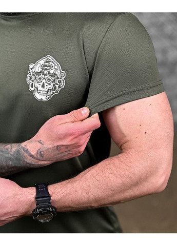 Армійська чоловіча футболка Череп олива Freedom (353849198)