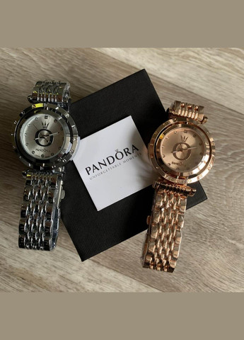Жіночий годинник Pandora з металевим ремінцем і циферблатом, що обертається, сріблясто-рожевий (sku_506+К) No Brand (346078236)