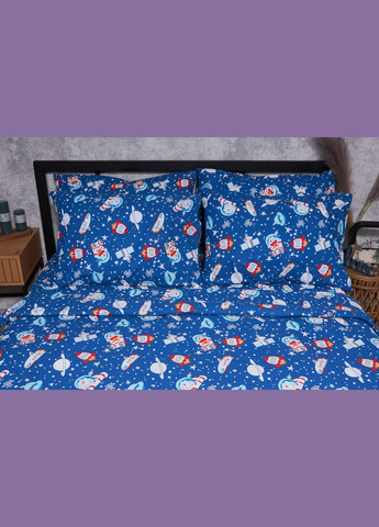 Комплект постельного белья Бязь Gold Люкс «» двуспальный 175х210 наволочки 2х40х60 (MS-820001743) Moon&Star Space Cats (285717938)